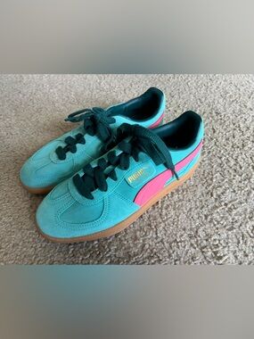 Puma Palermo bright teal sneaker